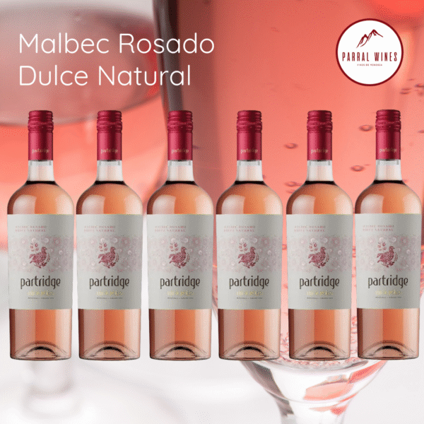 Partridge Malbec Rosado Dulce Natural  - Caja 6 botellas - Image 4