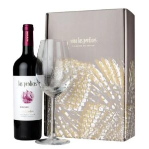 Estuche Las Perdices Malbec + copa
